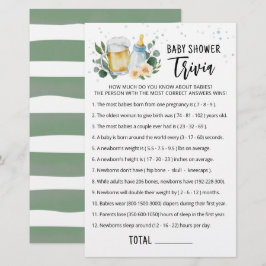 Bebê Trivia Jogo Greenery Bebê Está Fazendo Festa