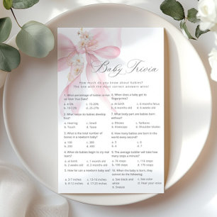Bebê trivia Script Pink Arco game