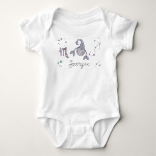 Bebê Zodíaco Bebê Escorpião BodySuit e Camiseta