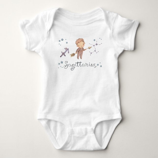 Bebê Zodíaco Sagitário BodySuit e Camiseta (Frente)