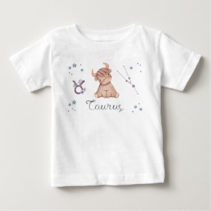 Bebê Zodíaco Touro BodySuit e Camiseta