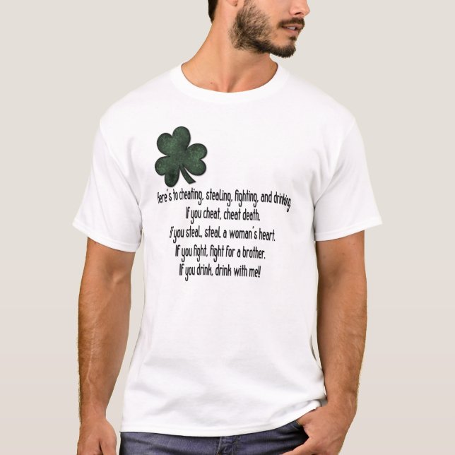 Bebendo irlandês que diz 1 - t-shirt (Frente)