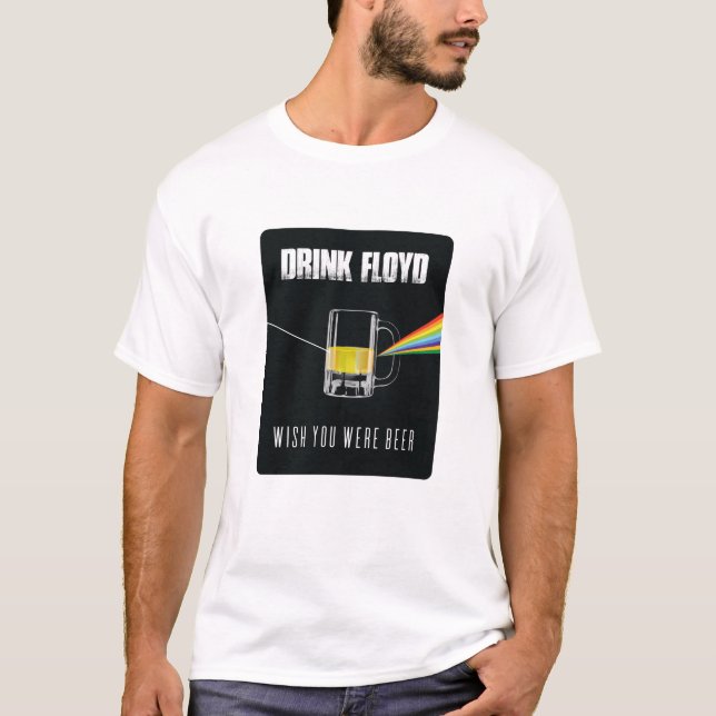 Beber Floyd Beer Prism Art Rock Music Fan T-Shirt (Frente)