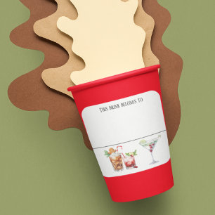 Beber Marcador de Vinheta Nome Festa de Etiquetas 