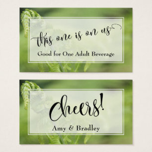 Beber Tíquetes Script com Foto de Green Ferns