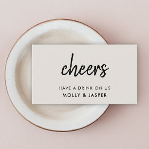 Beber Voucher Cartão de cupom minimalista para C