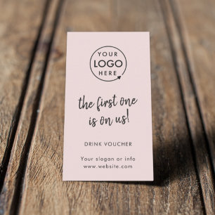 Beber Voucher   Cartão de evento de empresa de log