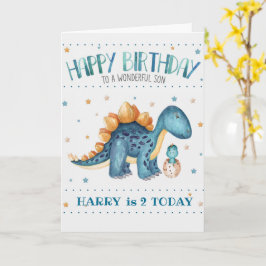 Bebês Cartões de Aniversário Mãe/Pai + Bebê Dino