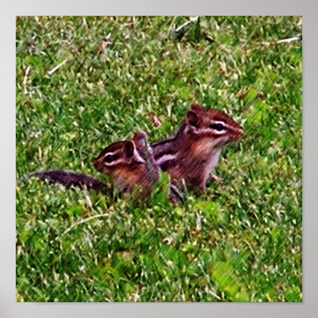 Bebês Chipunes Primeiro Dia #4 Poster animal (Frente)