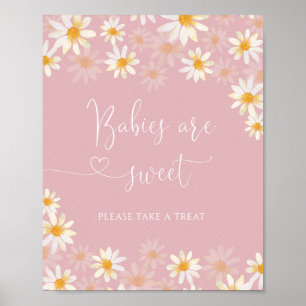 Bebês de flor selvagem elegantes são Poster doce