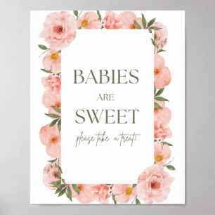 Bebês Florais De Pêssego São Poster Doce