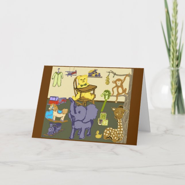 Bebês Meninos Enfermeiros Presos Brinquedos Cartão (Frente)