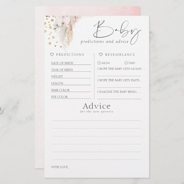 Bebês Predicações e Jogo de Chá de fraldas de Acon (Frente/Verso)