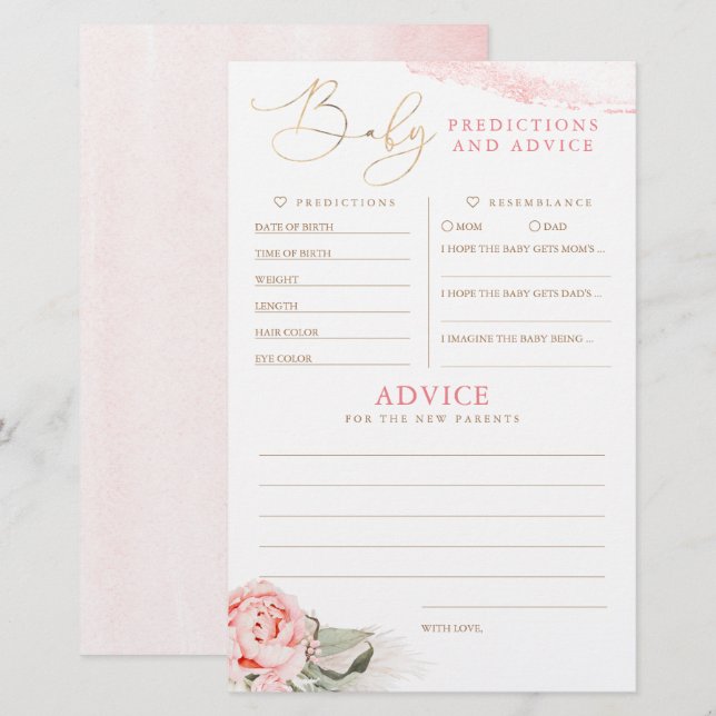 Bebês Predicações e Jogo de Chá de fraldas de Acon (Frente/Verso)