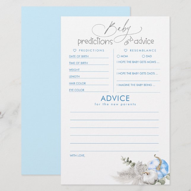 Bebês Predicações e Jogo de Chá de fraldas de Acon (Frente/Verso)