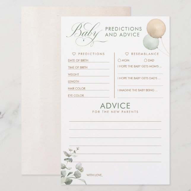 Bebês Predicações e Jogo de Chá de fraldas de Acon (Frente/Verso)