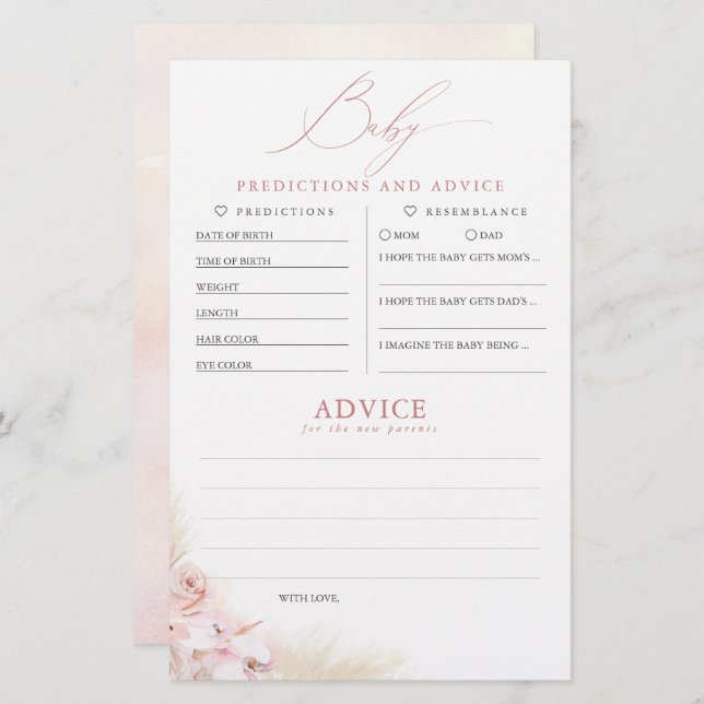 Bebês Predicações e Jogo de Chá de fraldas de Acon (Frente/Verso)