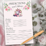 Bebês Predições e conselhos Vintage Tea Pote Flora<br><div class="desc">Predições e atividade de chá de fraldas de Conselhos - perfeito para uma variedade de temas, incluindo o bebê, é a criação, a rosa rosa rosa, a floral e a safra, inspirada na romântica era da regência de Bridgerton. A folha de jogo intitula-se "Predictions and Advice" e é decorada com...</div>