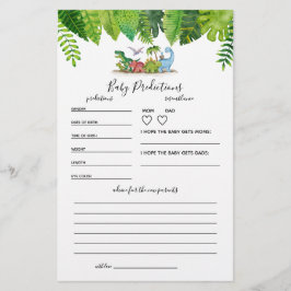 Bebês Predições Jogo do Chá de fraldas do Dinossau