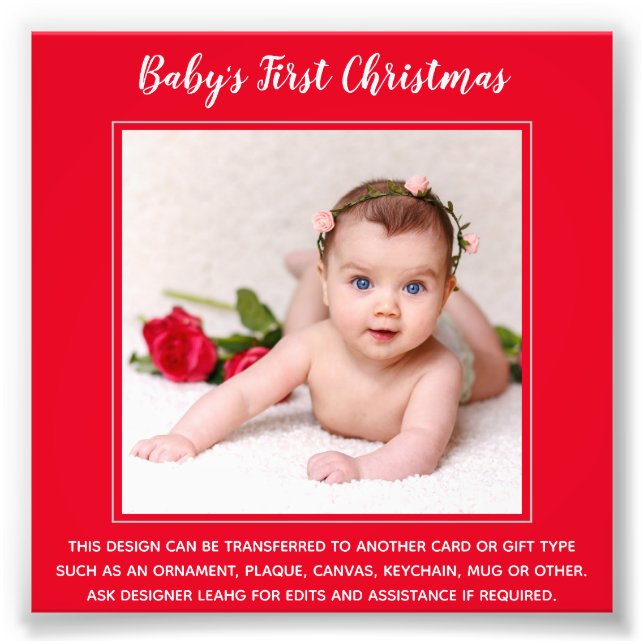 Bebês Primeiro Modelo de FOTO de Natal - Criar Pró (Frente)