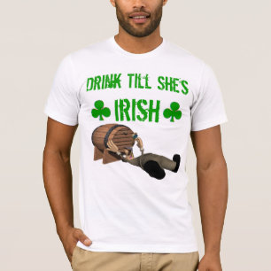 Bebida até que for t-shirt irlandês