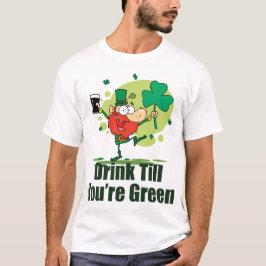Bebida até que você for camisa verde do Leprechaun