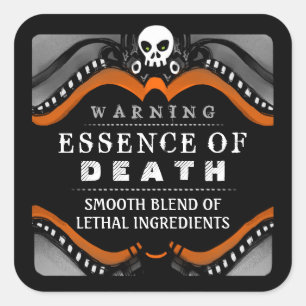 Bebida do Dia das Bruxas ou etiqueta branca