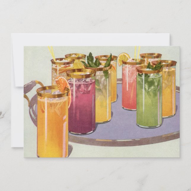 Bebidas Antigas, Bebidas com Cubos de Gelo em uma  (Frente)