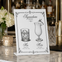 Bebidas de Assinatura Casamento Dele e Dela