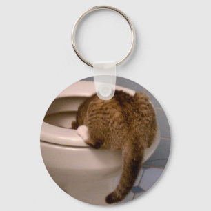 Bebidas do gato como um chaveiro do cão