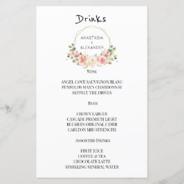 Bebidas Elegantes MENU DE CASAMENTO.