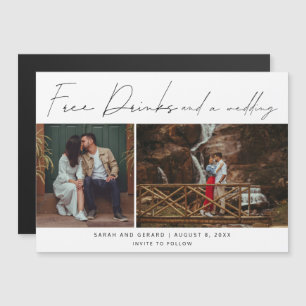 Bebidas grátis e uma Foto de Casamento Guardem a D