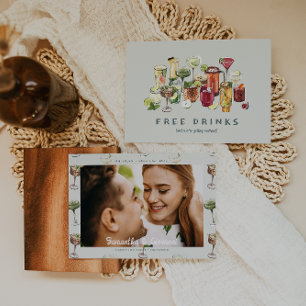 Bebidas Gratuitas Casamento Fotográfico com coqu