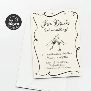 Bebidas Gratuitas e Convite Para Casamento