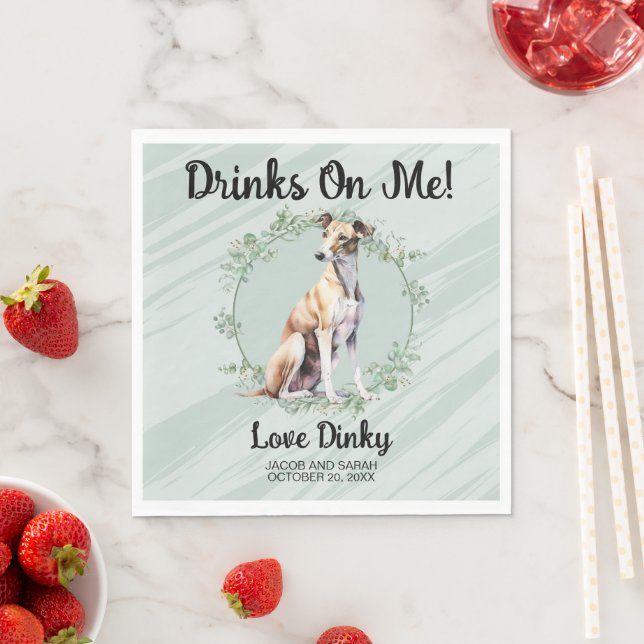 Bebidas Por Minha Conta! Guardanapos de Cão Greyho (Insitu)