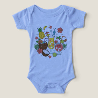 Bebidas Tropicais Camiseta Bebê de Coquetel de Ver