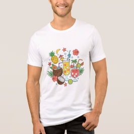Bebidas Tropicais – Camiseta Masculina de Coquetel
