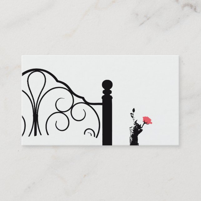 Bed & Brefast - Cartão de visita Rosa Rosa Rosa Ro (Frente)