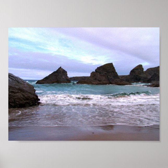 Bedruthan Steps Cornwall Fotografia Poster (Frente)