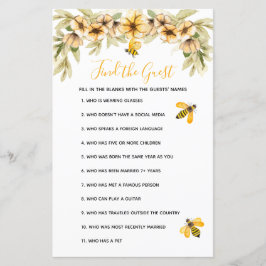 Bee Botanical chá de fraldas Encontre o jogo de co