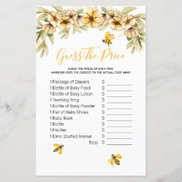 Bee Botanical Watercolor adivinha o preço Jogo