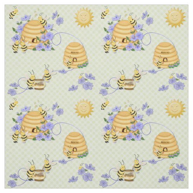 Bee Dance Floral Tecido 2 (Modelo)
