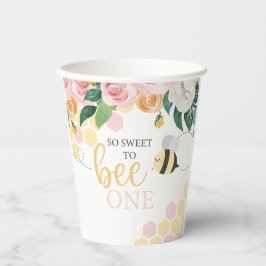 Bee Day Bumblebee primeiro aniversario rosa floral