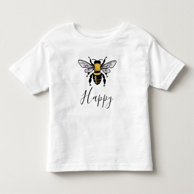 Bee Happy Toddler T-Shirt (Frente)