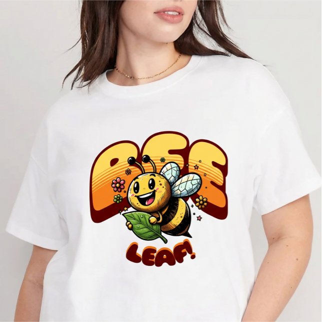 Bee Leaf Eco-Friendly T-Shirt – Cute Bee Pun  (Criador carregado)