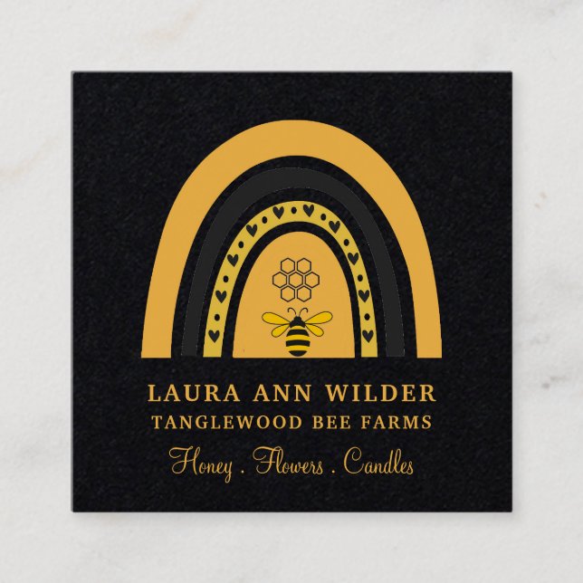 Bee Rainbow Honey Products Cartão de visita (Frente)