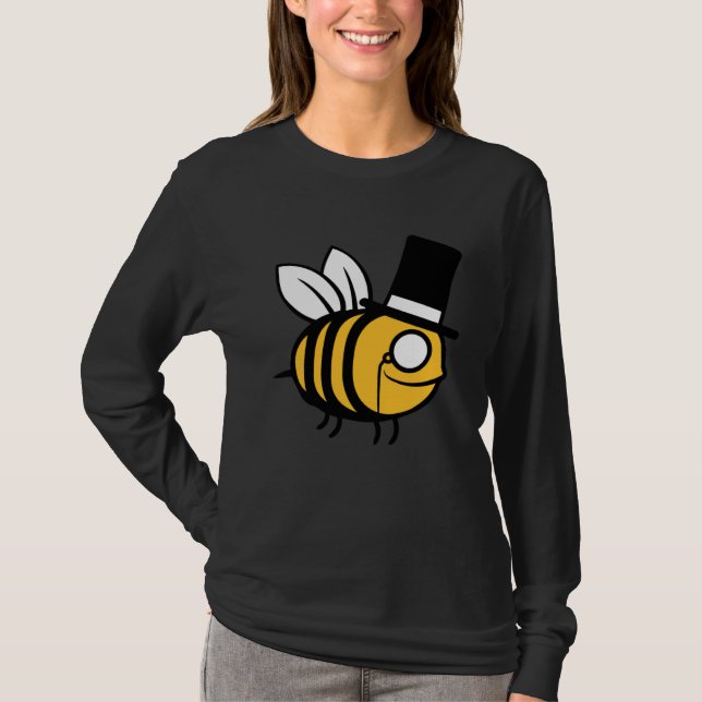 Bee Sir Monocle Glasses Top Hat Rich Gentlemen Bum (Frente)