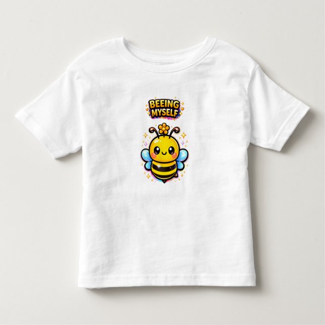 Beeing Myself Bee – Cute Toddler Girl T-Shirt (Frente)
