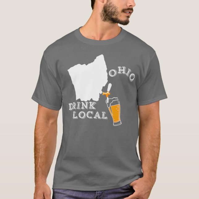 Beer Artesanato Local Ohio Beber Camisa Local (Frente)