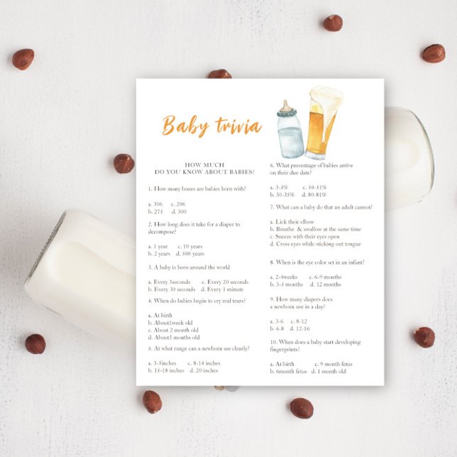 Beer chá de fraldas - Jogo Bebê Trivia (Criador carregado)